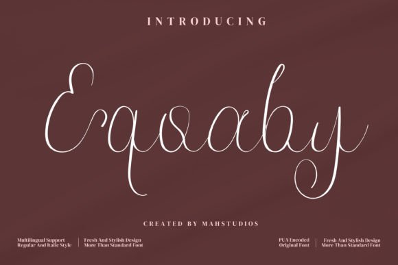 Eqoaby Font: Elegant Handwritten Script for Crafters and Sellers