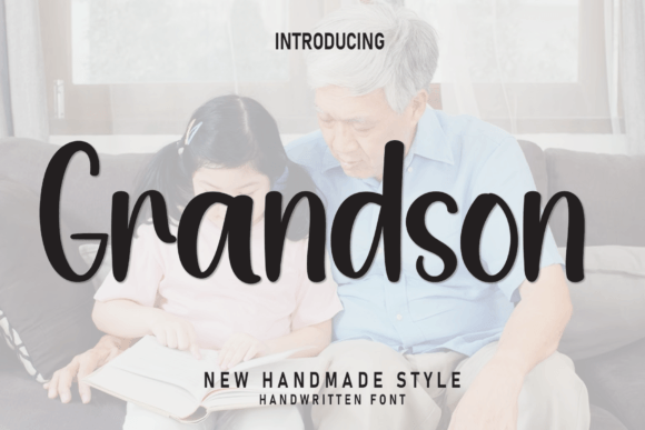 Grandson Font: A Handwritten Typeface for Crafters and Product Makers