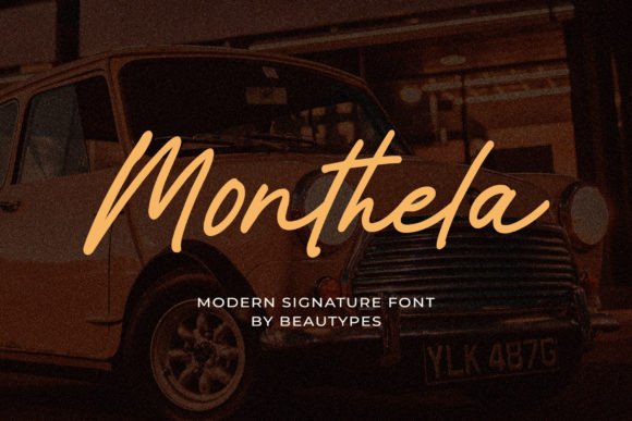 Monthela: A Script Font for Editorial Layouts and Branding
