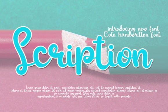 Scription Font: A Playful Script for Handmade Products