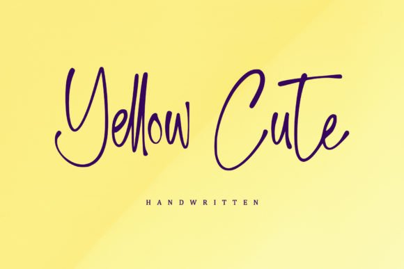 Yellow Cute Script Font for Editorial Design and Publishing